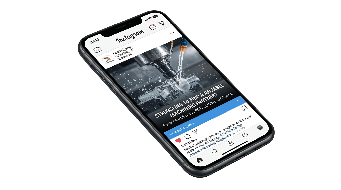 Kestrel Instagram advert shown on a phone